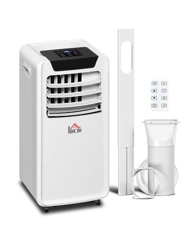 HOMCOM 10000 BTU Air Conditioning Unit, 3-in-1 Portable Air Conditioner, Dehumidifier, Cooling Fan with Remote Control, LED Disp