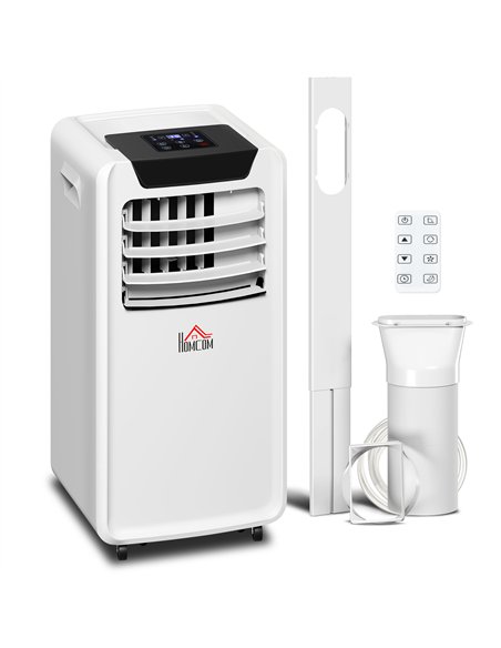 HOMCOM 10000 BTU Air Conditioning Unit, 3-in-1 Portable Air Conditioner, Dehumidifier, Cooling Fan with Remote Control, LED Disp