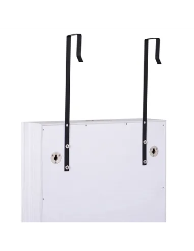 HOMCOM Jewelry Cabinet with Mirror and LED Lights, Lockable Makeup Cosmetics Jewellery Organiser, Mirror with Storage for Bedroo