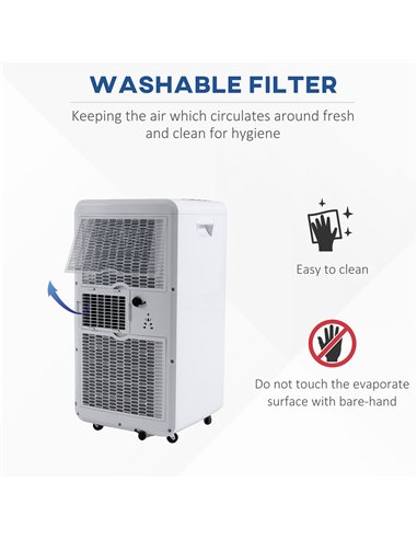 HOMCOM 10000 BTU Air Conditioning Unit, 3-in-1 Portable Air Conditioner, Dehumidifier, Cooling Fan with Remote Control, LED Disp