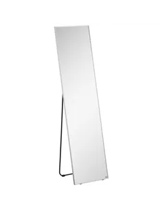 HOMCOM Full Length Mirror Wall-Mounted, 160 x 40 cm Freestanding Rectangle Dressing Mirror for Bedroom, Living Room, Silver Fram