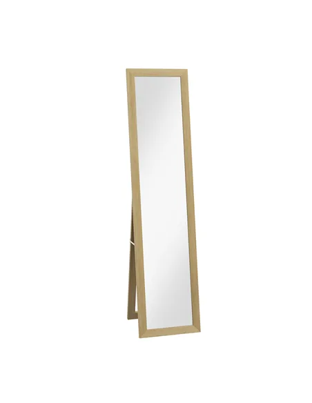 HOMCOM Rustic Full Length Mirror, Hanging and Freestanding Floor Mirror, Farmhouse Decorative Wall Mirror, for Living Room, Bedr