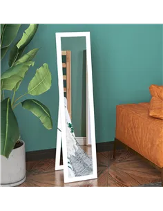 HOMCOM Rustic Full Length Mirror, Hanging and Freestanding Floor Mirror, Farmhouse Decorative Wall Mirror, for Living Room, Bedr 2