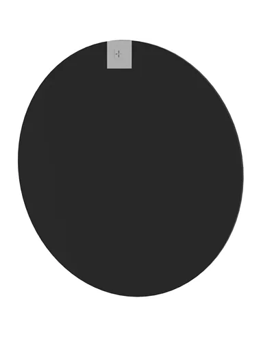 HOMCOM 61cm Decorative Wall Mirror for Bedroom Living Room, Modern Round Bathroom Mirror for Home Decor, Black