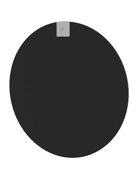 HOMCOM 61cm Decorative Wall Mirror for Bedroom Living Room, Modern Round Bathroom Mirror for Home Decor, Black