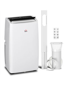 HOMCOM Portable Air Conditioner 14000 BTU, 4-in-1 Air Conditioning Unit, Dehumidifier, Cooling, Fan, Sleep Mode with 3 Speeds, R