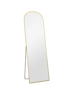 HOMCOM 162cm Aluminium Frame Standing Mirror - Gold