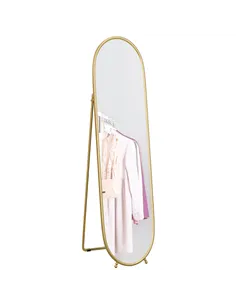HOMCOM Two-Way Curved Full Length Mirror - Gold Tone
