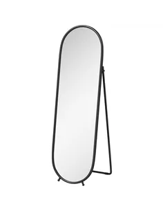 HOMCOM Two-Way Curved Full Length Mirror - Black