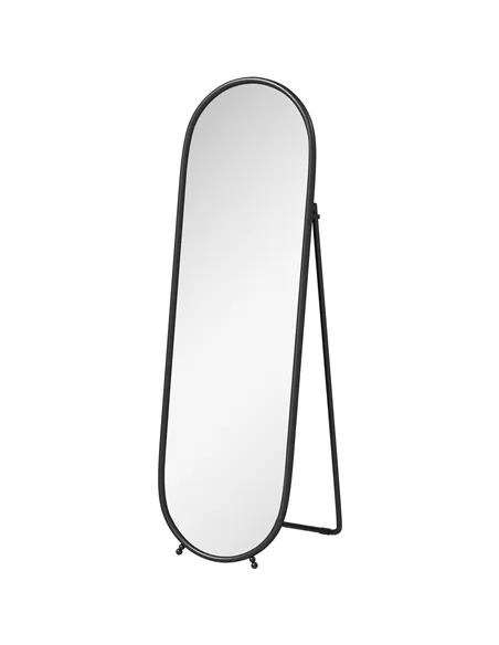 HOMCOM Two-Way Curved Full Length Mirror - Black