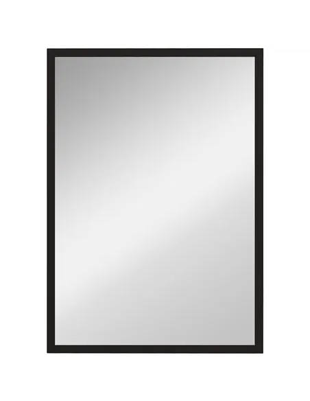 HOMCOM Wall Bathroom Mirror, 70 x 50 cm Wall-Mounted Mirror for Living Room, Bedroom, Hallway, Black