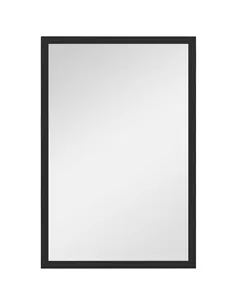 HOMCOM Wall Bathroom Mirror, 60 x 40 cm Wall-Mounted Mirror for Living Room, Bedroom, Hallway, Black