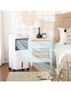 HOMCOM Air Cooler, Mobile Cooling Fan Humidifier Air Conditioner with 15L Water Tank, Oscillation, Remote, Timer, 32x37x74cm 2