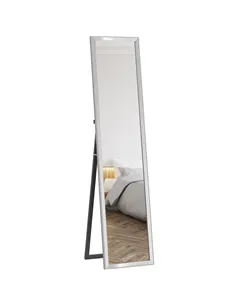 HOMCOM Glitter Frame Full-Length Mirror - Silver