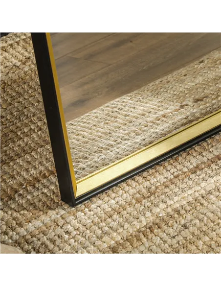 HOMCOM 157 x 37cm Elegant Full-Length Mirror - Black/Gold-Tone