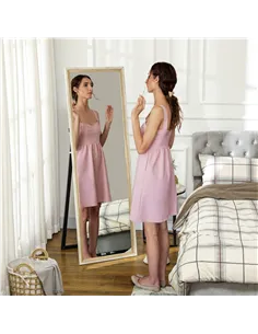 HOMCOM 162.6 cm Two-Tone Full Length Mirror - White/Oak-Tone 2