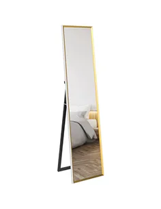 HOMCOM 157 x 37cm Elegant Full-Length Mirror - White/Gold-Tone