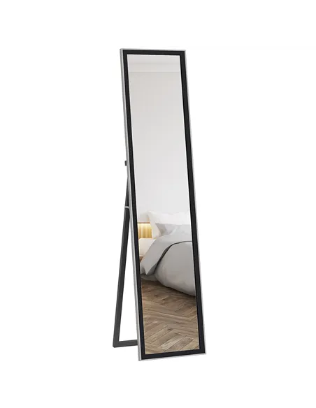 HOMCOM Glitter Frame Full-Length Mirror - Black