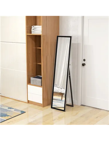 HOMCOM Glitter Frame Full-Length Mirror - Black