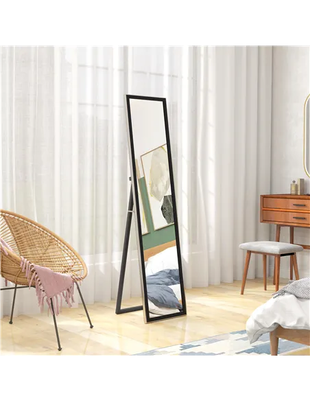 HOMCOM Glitter Frame Full-Length Mirror - Black