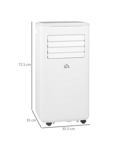 HOMCOM 9000 BTU Portable Air Conditioner, Smart Home WiFi Compatible, 4 in 1 Air Conditioning Unit, Dehumidifier, Fan with Remot