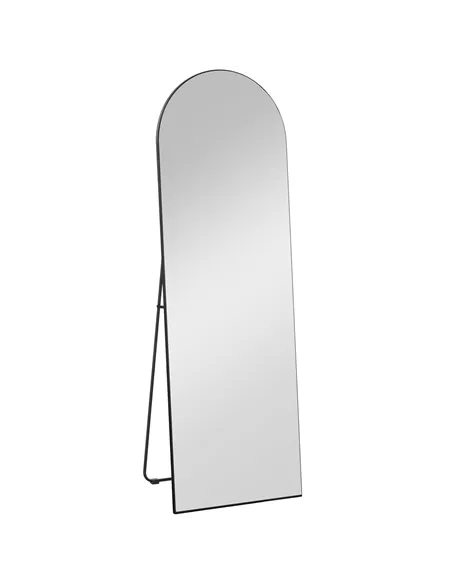 HOMCOM 150cm Arched Full Length Mirror - Black