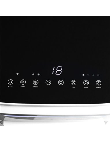 HOMCOM 9000 BTU Portable Air Conditioner, Smart Home WiFi Compatible, 4 in 1 Air Conditioning Unit, Dehumidifier, Fan with Remot