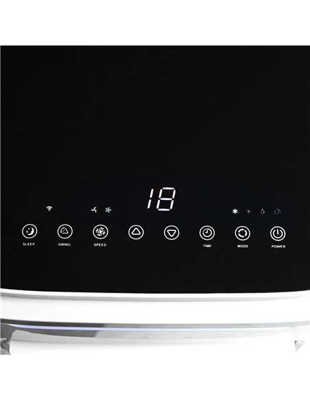 HOMCOM 9000 BTU Portable Air Conditioner, Smart Home WiFi Compatible, 4 in 1 Air Conditioning Unit, Dehumidifier, Fan with Remot