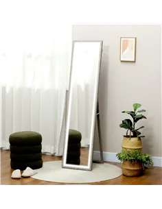 HOMCOM Full Length Mirror, with Adjustable Outer Light, Grey 2