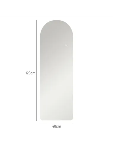 HOMCOM 120 x 40cm Arch Mirror, with LED Lights