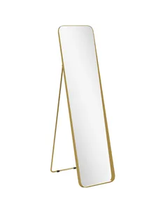 HOMCOM 40 x 160 cm Rectangular Full Length Mirror - Gold Tone