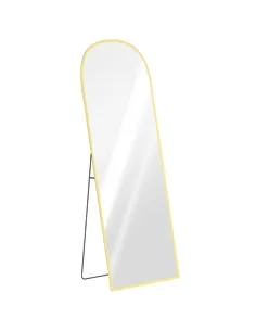 HOMCOM 165cm Aluminium Frame Standing Mirror - Gold