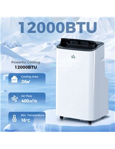 HOMCOM 12000 BTU App-Controlled Mobile Air Conditioner - White 2
