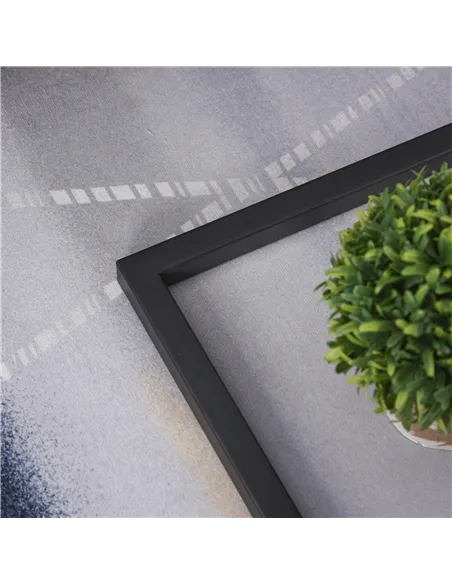 HOMCOM C Shape Bedside Table w/Metal Frame Marble-Effect Top Sofa Narrow Snack End Table for Living Room, Black