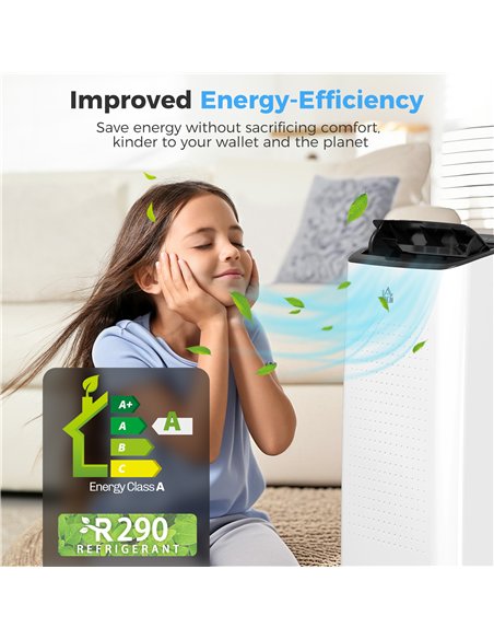 HOMCOM 12000 BTU App-Controlled Mobile Air Conditioner - White