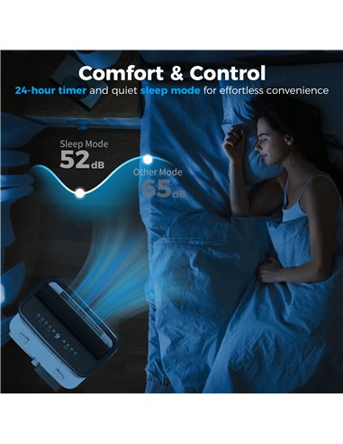 HOMCOM 12000 BTU App-Controlled Mobile Air Conditioner - White