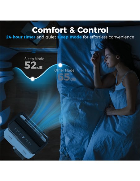 HOMCOM 12000 BTU App-Controlled Mobile Air Conditioner - White