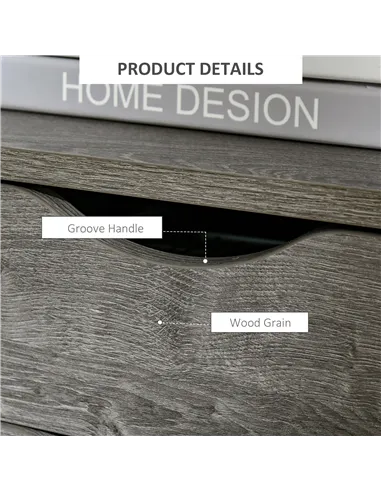 HOMCOM Industrial Side Table with Drawer, Sofa Table, Bedside Cabinet with Storage Shelf, Slim Nightstand for Living Room, Bedro