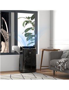 HOMCOM 14000 BTU Mobile Air Conditioner, 35m², Smart Home WiFi, with Dehumidifier, Fan, 24H Timer, Window Kit, Black 2