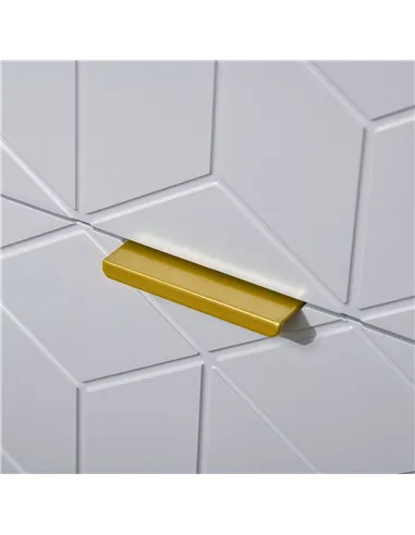 HOMCOM Bedside Table with 2 Drawers, Side Table, Bedside Cabinet with Steel Frame for Living Room, Bedroom, Set of 2, Grey and W