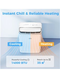 HOMCOM 14000 BTU Mobile Air Conditioner, Smart Home WiFi Compatible, with Heater, Cooler, Dehumidifier, Fan, 24H Timer 2