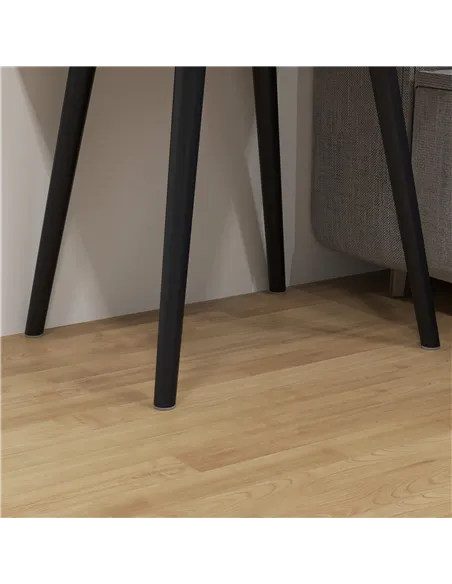 HOMCOM Bedside Table Set of 2, Industrial Nightstand, Tall End Table with Removable Fabric Drawer, Retro Chic Side Table Accent 