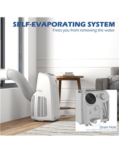 HOMCOM 12,000 BTU Multi-Mode Mobile Air Conditioner - White