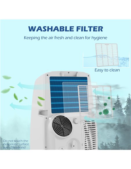 HOMCOM 12,000 BTU Multi-Mode Mobile Air Conditioner - White