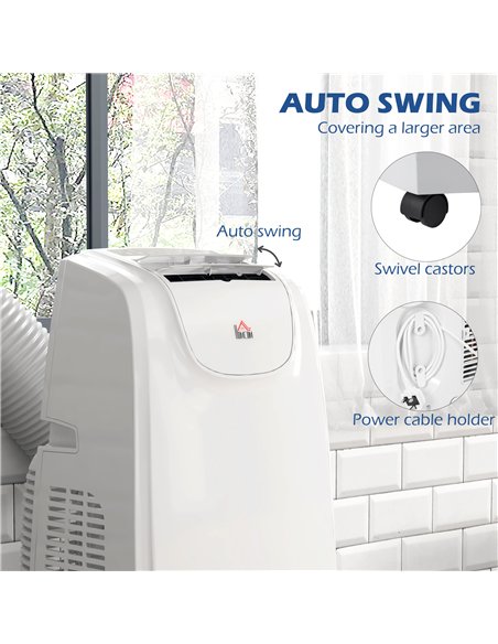HOMCOM 12,000 BTU Multi-Mode Mobile Air Conditioner - White