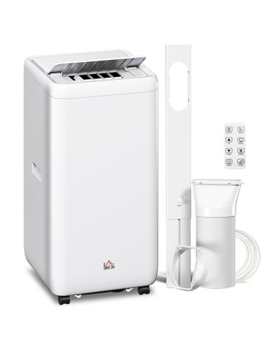 HOMCOM 12,000 BTU 5-in-1 Mobile Air Conditioner, 35m² Radius - White