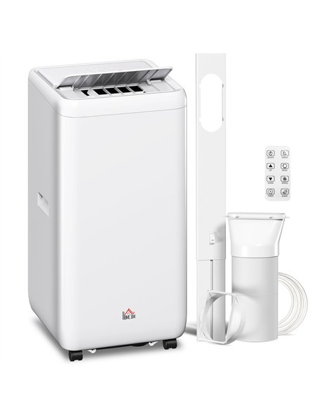 HOMCOM 12,000 BTU 5-in-1 Mobile Air Conditioner, 35m² Radius - White