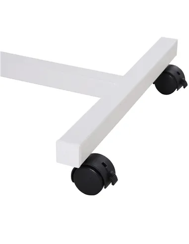 HOMCOM Height Adjustable Over Bed Table with Wheels, C Shaped Laptop Desk, Portable Hospital Bed Table for Living Room, Bedroom,