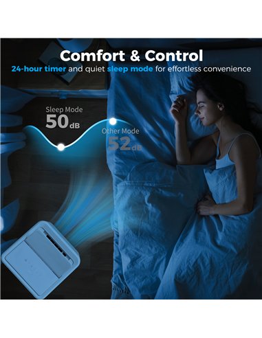 HOMCOM 12,000 BTU 5-in-1 Mobile Air Conditioner, 35m² Radius - White