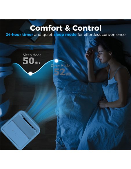 HOMCOM 12,000 BTU 5-in-1 Mobile Air Conditioner, 35m² Radius - White